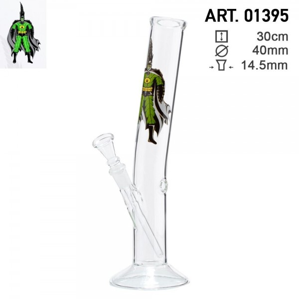 CannaHeroes Glass Bong Cannaman - H:30cm - Ø:40mm - SG:14.5mm- 35pcs in master carton