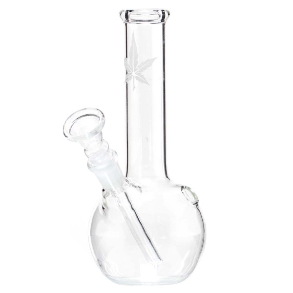 Leaf | Small Leaf Bouncer Glass Bong- H:16cm- Ø:24mm- Socket Ø:12mm