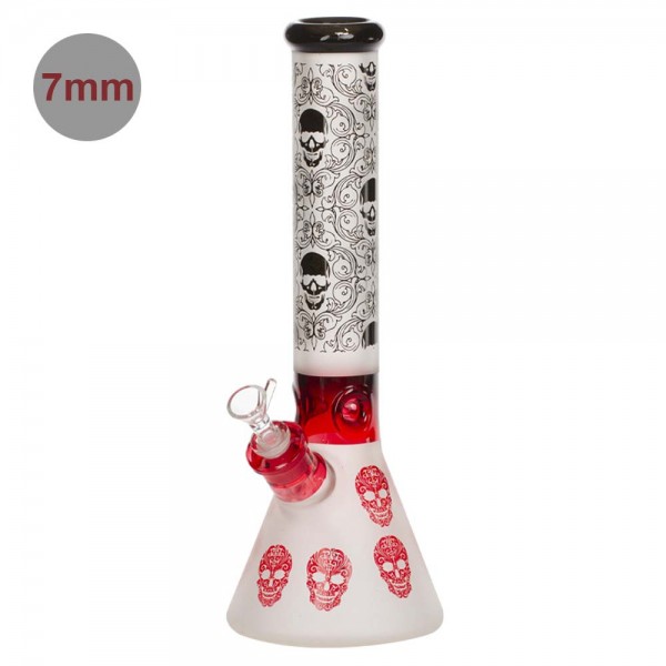 Amsterdam | Limited Edition Skull Pattern Beaker - H:35cm - Ø:50mm - SG:18.8mm - 7mm thickness