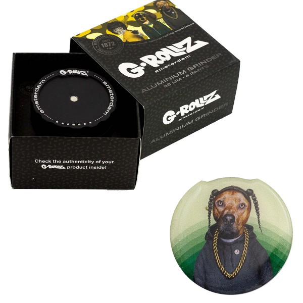 G-Rollz | Pets Rock &#039;Rap&#039; 4part Grinder - 53mm - 6pc In Display