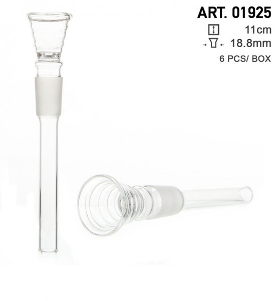 Amsterdam | Glass Chillum- Socket:18.8mm- small hole- L:11cm- 6 pcs/box