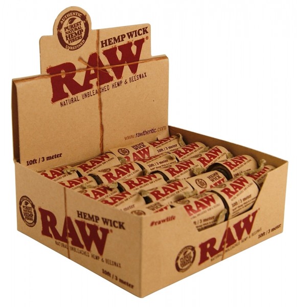 RAW | Hemp Wick 300cm long 40 in display