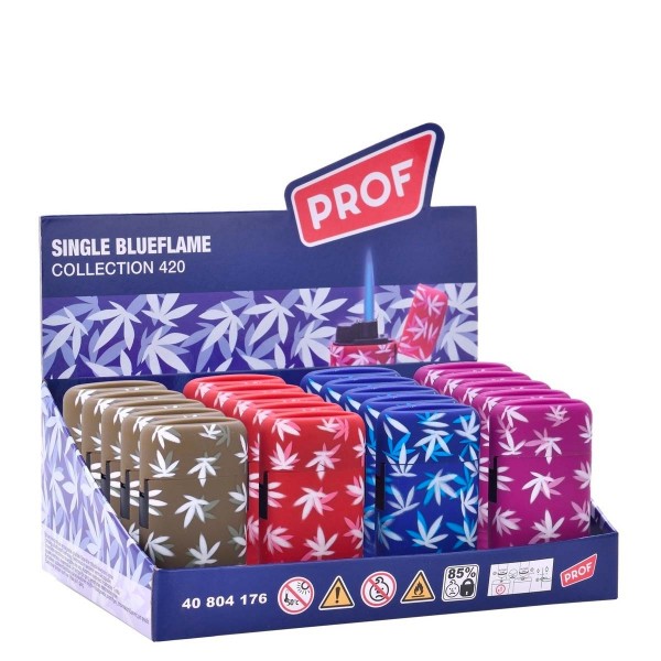 Prof | Torch with Leaf logo's in different colors, there are 20 pcs in a display