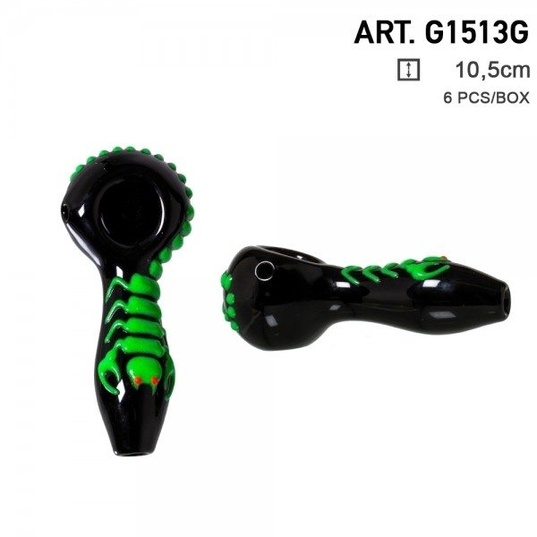 Grace Glass | Desert Dreams Series | Scorpion Dark Green | 6 pcs in display Glow in the Dark