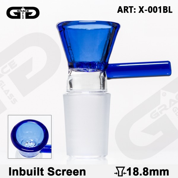 Grace Glass | Bowl- Blue- SG:18.8mm - Inbuilt Screen