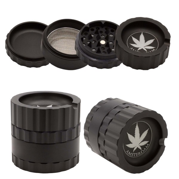 Amsterdam | Black Grinder- 4part- Ø:53mm - 6pcs/Display