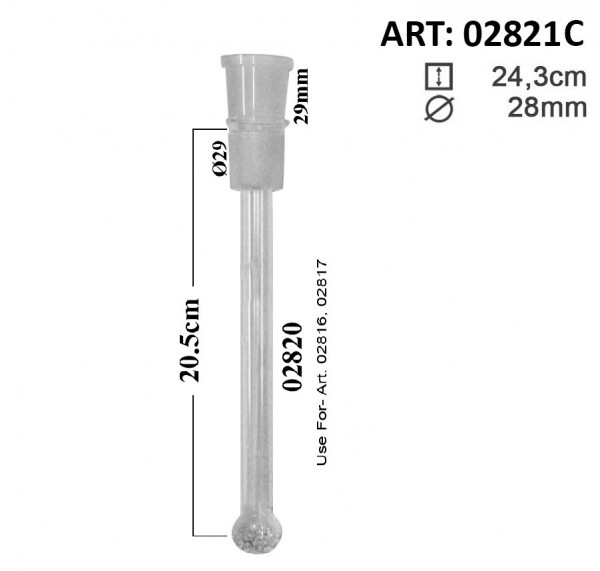 Replacement diffuser Chillum for DUD Glass Hookah art 02814C/02815C/02819C