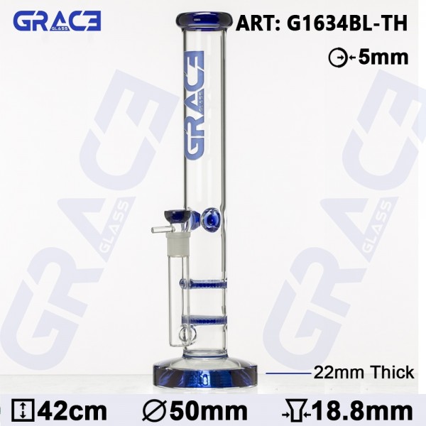 Grace Glass | HAMMER Series | Blue Parallel tubes