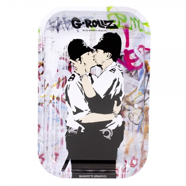 G-ROLLZ | Banksy's Graffiti 'Cop on Cop' Medium Tray 17.5 x 27.5 cm