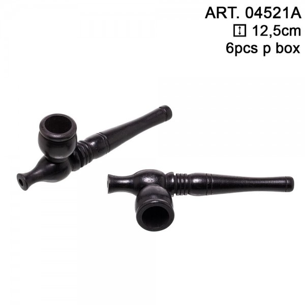 Wooden Pipe 12.5 cm - 6 pcs in box