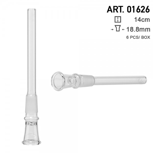 Amsterdam | Glas Chillum - SG:18.8mm - L:14cm - Mindestbestellmenge 6 Stück pro Box