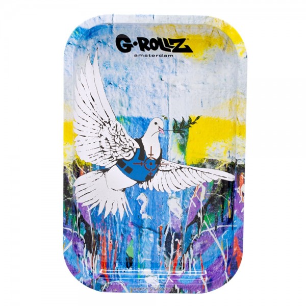 G-ROLLZ | Banksy's Graffiti 'Bulletproof Dove' Medium Tray 17.5 x 27.5 cm