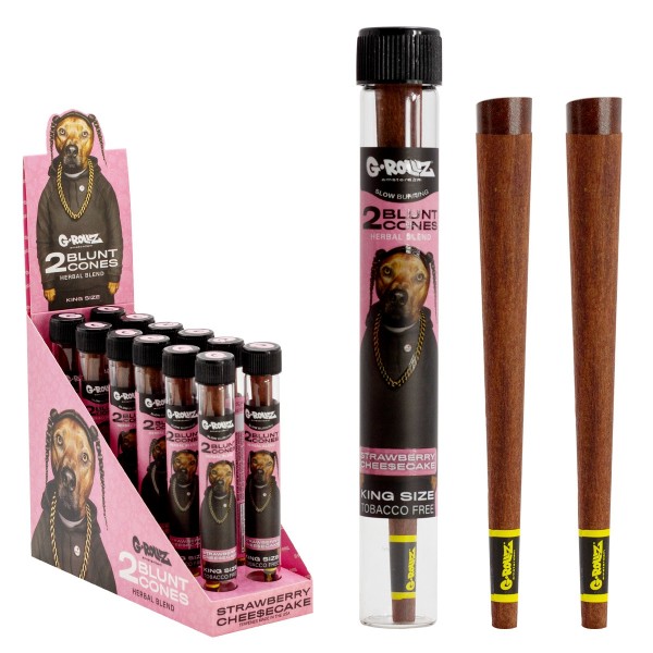 G-Rollz | 'The Dog' Terpene Infused Cones 'Strawberry Chee$ecake' (12 Pack Display, 24