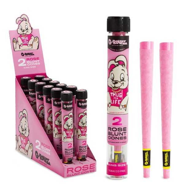 G-Rollz | Banksy&#039;s Graffiti - 2x Pre-rolled Rose Blunts (12 Pack Display, 24 Blunts)