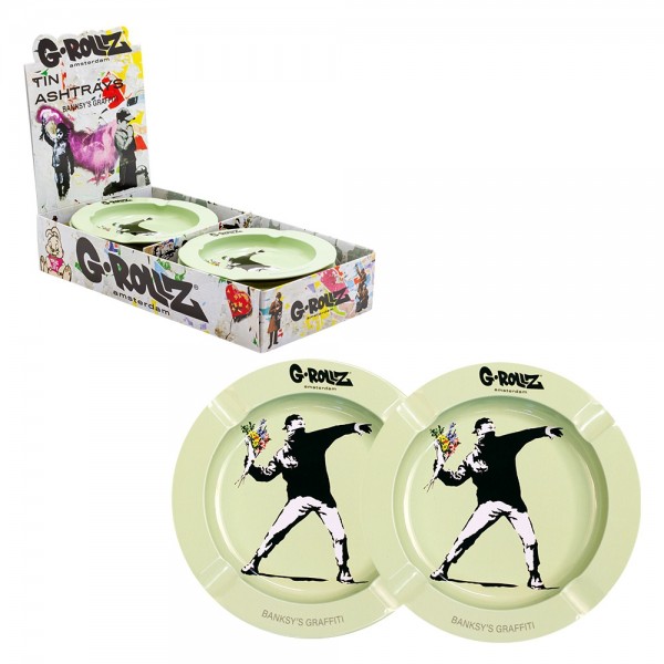 G-Rollz | Banksy's Graffiti Ashtrays 12pcs in Display - Dia: 13.5cm