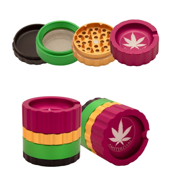 Amsterdam | Rasta Grinder- 4part- Ø:53mm - 6pcs/Display