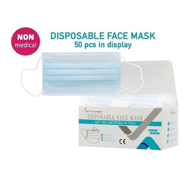Disposable Non Medical Masks - 50 pcs in a display - 3-Ply Protective Anti Dust Breathable Medical B