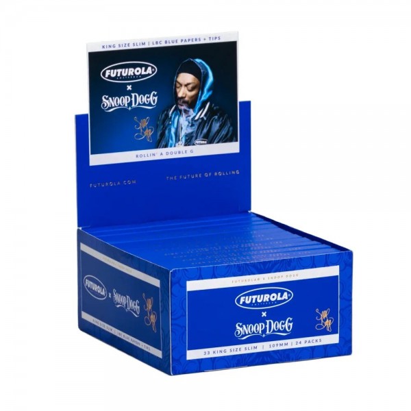 Futurola | Snoop Dogg KS Slim + Tips Rolling Papers (24pcs in Display)
