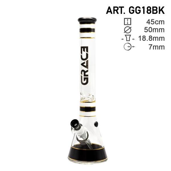 Grace Glass | Classic Beaker Series H:45cm and the Ø:50mm - SG:18.8mm - 7mm thickness