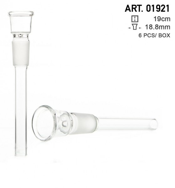 New Ways | Glass Chillum- SG:18.8mm- small hole- L:19cm- 6 pcs/box