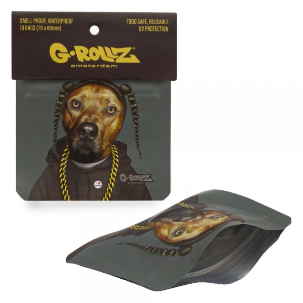 G-Rollz | &#039;Rap&#039; 70x60mm Smellproof Bags - 10pcs in Display