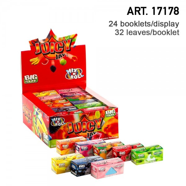 Juicy Jay's | Mixed Rolls 5mm 32 leaves per book 24pcs/box