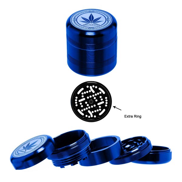Grace Glass | Grinder - American Style - Ø:55mm - 5 parts - With 2 different plates