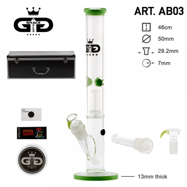 Grace Glass | Straight Black in Box H:46cm - Ø:50mm - SG:29.2mm Luxury Metalic Box