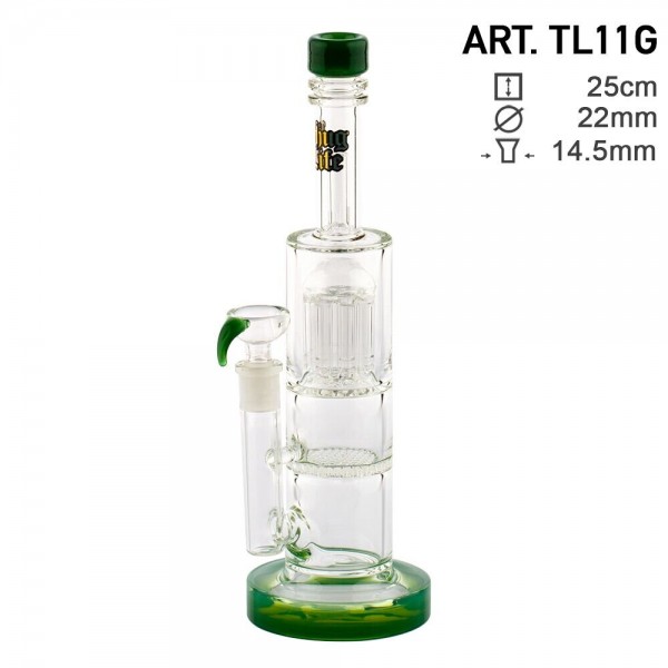 Thug Life | Multi Percolator Green - H:28cm - Ø:22mm - SG:14.5mm