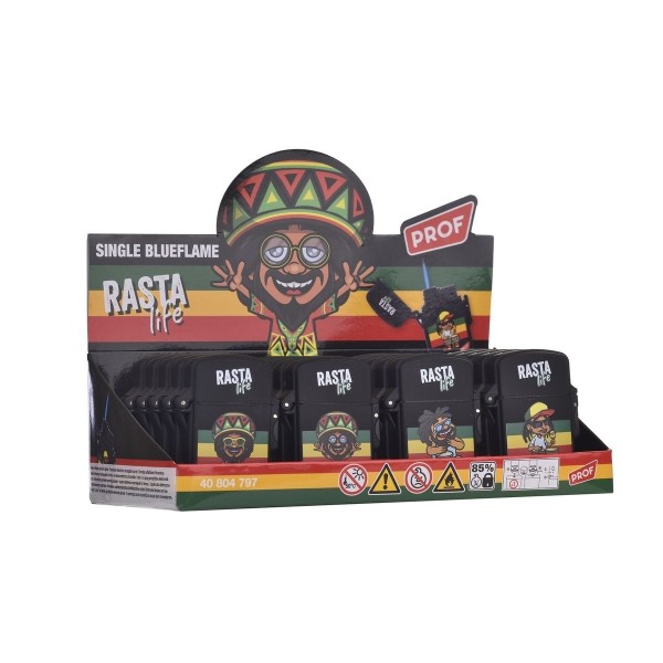Prof | Rasta Malibu Jetflame Lighter (20pcs/display)