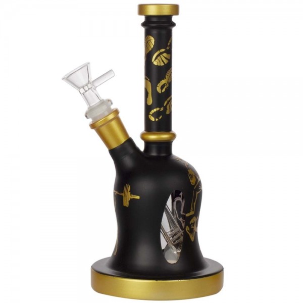 Amsterdam | Limited Edition Mixed Golden Round Base Bongs - H:22cm - SG:14.5mm