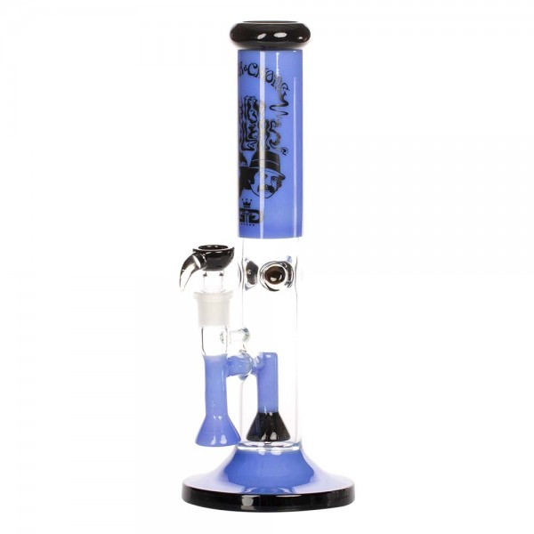 Grace Glass | Cheech & Chong 'High Rollers' - Straight Bong Blue H:36cm - Ø:50mm - SG:18.8mm