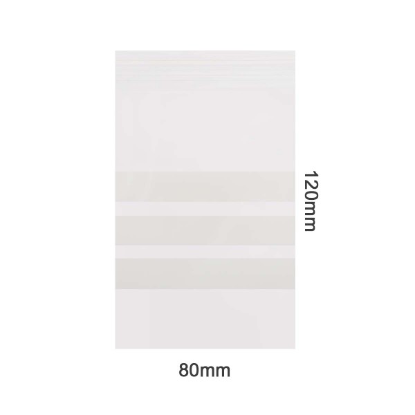 Amsterdam | Zipper Bags 80mm x 120mm 70µ (MU)Clear with 3 x writable labels and 1000pcs in a display