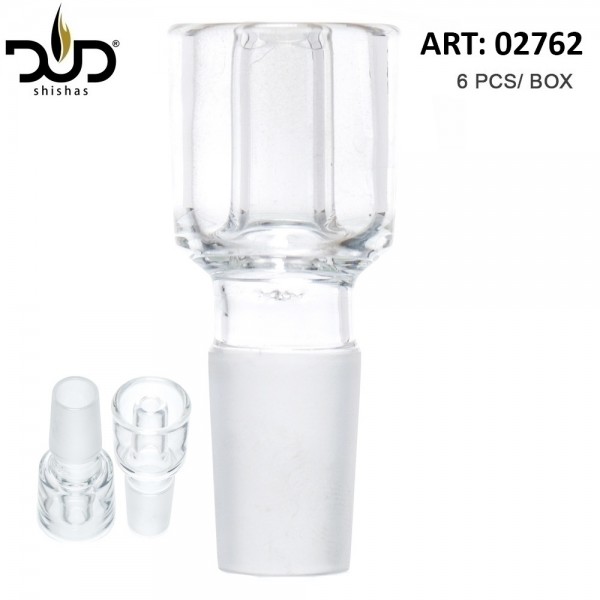 Glass Connector for Silicone Hookah hose SG: 18.8mm (minimum order 6 pcs)