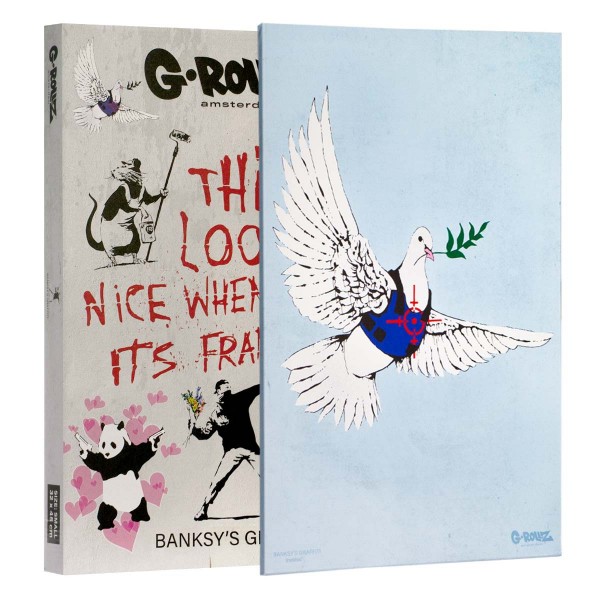 G-Rollz | Graffiti de Banksy - Toile BULLETPROOF DOVE (64x90x3cm)