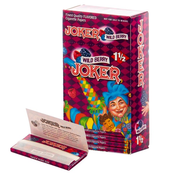 Joker | Wild Berry Flavour Papers 1 1/2 Wild Berry 32 pcs in one package and 24 pcs in a Booklet/Dis