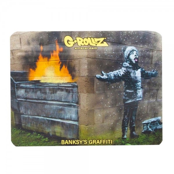 G-Rollz | Banksy's Graffiti 'Snowflake Boy' 105x80 mm Smellproof Bags - 8pcs in Display