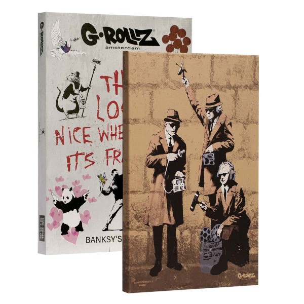 G-Rollz | Banksy&#039;s Graffiti - SPY BOOTH Canvas (32x45x2cm)