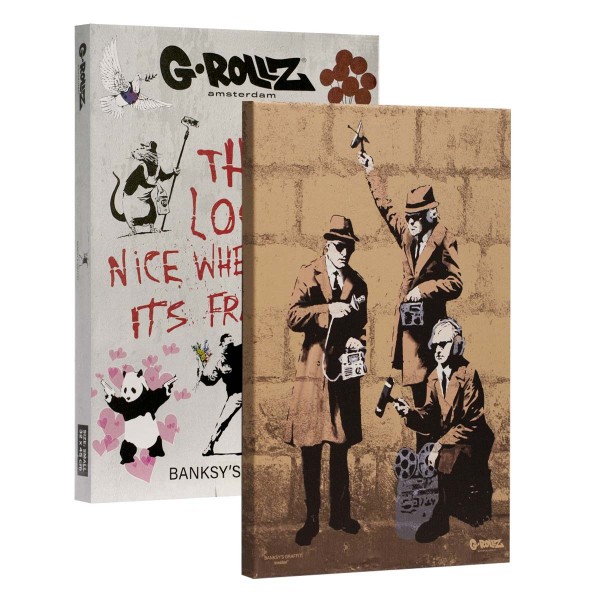 G-Rollz | Graffiti de Banksy - Toile SPY BOOTH (32x45x2cm)