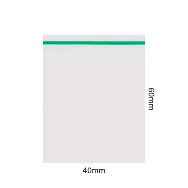Amsterdam | Zipper Bags 40mm x 60mm 50µ (MU) Green 1000pcs in a display