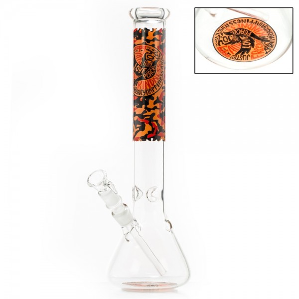 Boost | Bong Glass Tiger Camo - H: 42cm Ø: 50mm SG: 18.8mm