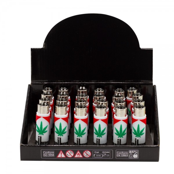 Clipper | Funda PVC Mandalas refillable lighters with mixed sleeve designs - 24pcs in display