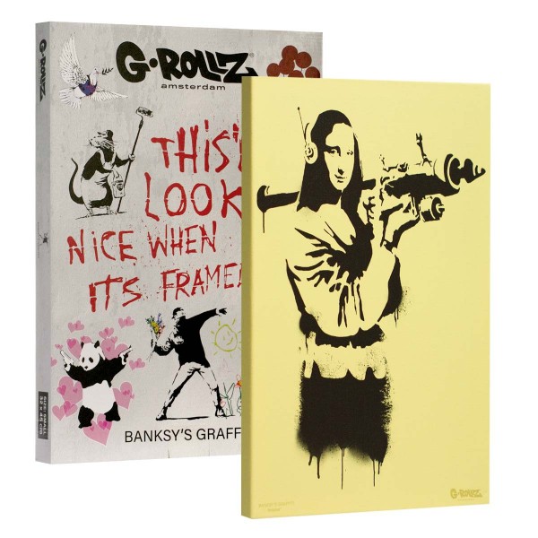 G-Rollz | Banksy&#039;s Graffiti - MONA LAUNCHER Canvas (48x67.5x2.5cm)