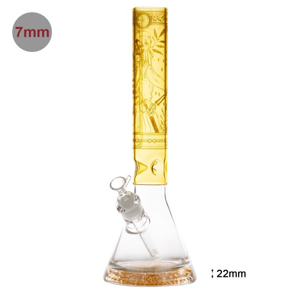 Amsterdam | Limited Edition Golden Knight Beakers - H:40cm - Ø:50mm SG:18.8mm - 7mm thickness