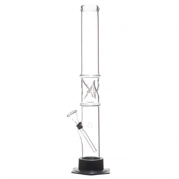 Plain | Glass Bong Black Base- H:40cm - Ø:45mm