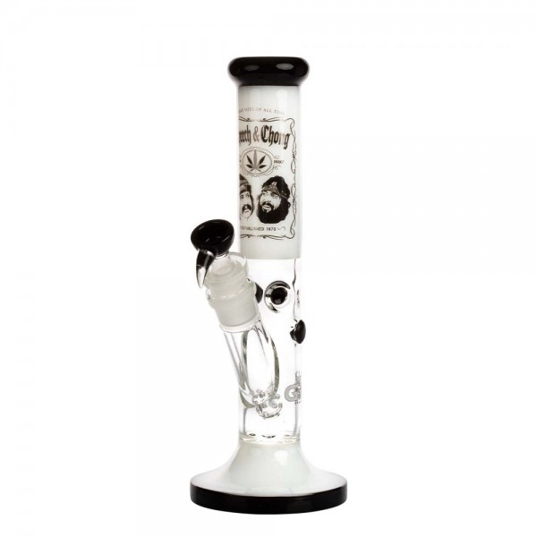 Grace Glass | Cheech &amp; Chong &#039;Greatest Hits&#039; - Bong droit blanc H:35cm - Ø:50mm - SG:18.8mm