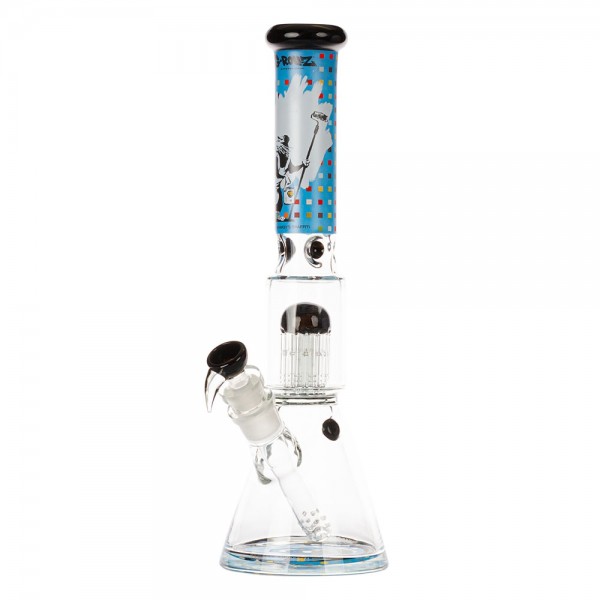 G-Rollz | Banksy&#039;s Graffiti &#039;Paintroller Rat&#039; - Beaker Bong H:42cm - Ø:50mm - SG:29.2mm