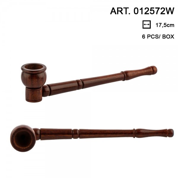 Amsterdam | Wooden Pipe 17 cm - 6 pcs in box