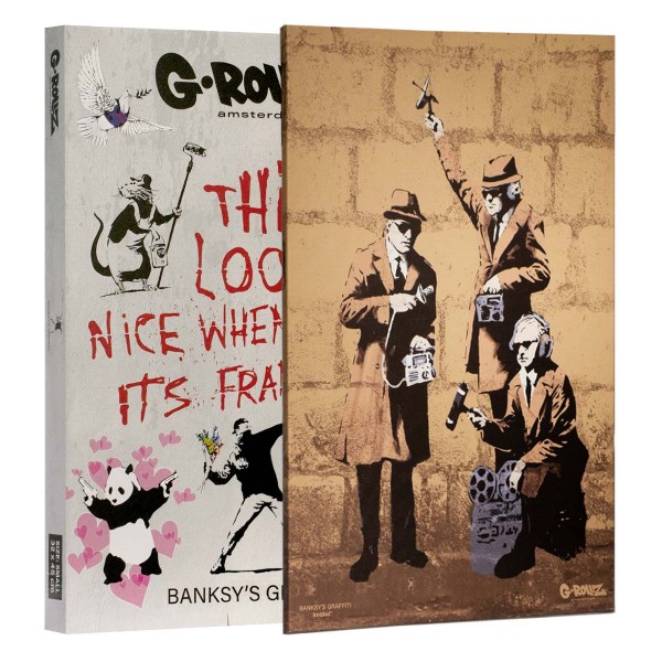 G-Rollz | Banksy&#039;s Graffiti - SPY BOOTH Canvas (64x90x3cm)