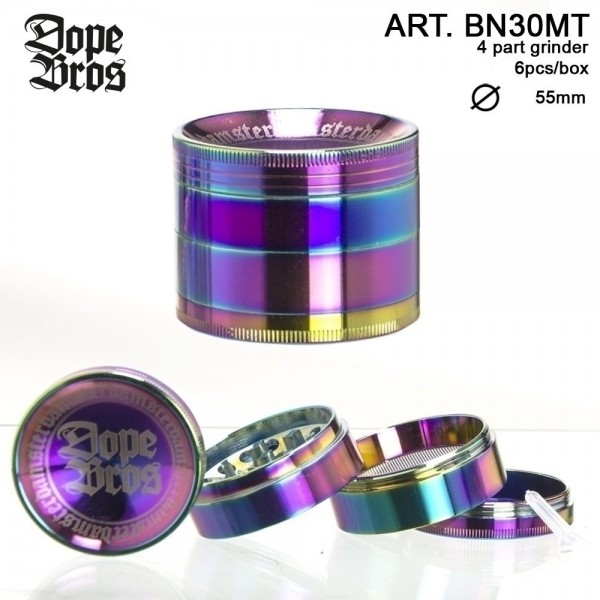 Dope Bros | Grinder Rainbow- 4part- Ø:55mm-6pcs/box